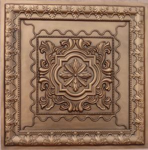 Faux Antique Copper Grid Ceiling Tile Design 24