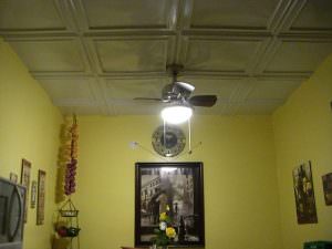 White Gloss Glue Up Ceiling Tile Design 207