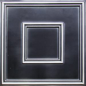 Faux Antique Silver Drop In Grid Ceiling Tile Design 208