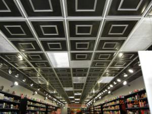 Faux Antique Silver Drop In Ceiling Tile Design 208