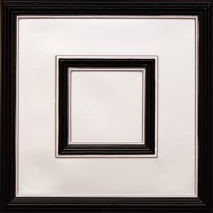 Faux Silver Black Grid Ceiling Tile Design 208