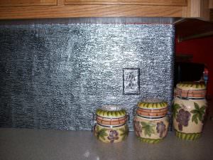 Faux Antique Silver Kitchen Back Splash Design WC 30
