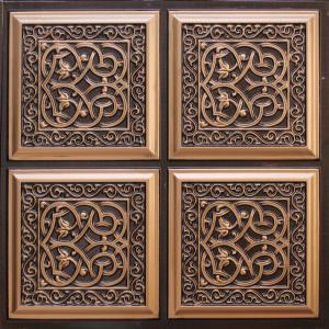 Faux Antique Gold Ceiling Tile Design 231