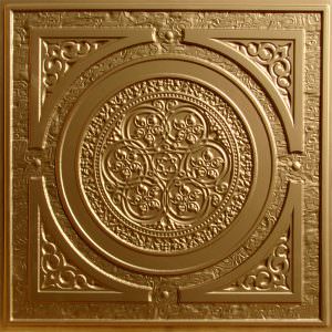 Faux Gold Plastic Ceiling Tiles Design 225