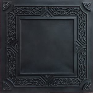 Black Plastic Drop-in Grid Ceiling Tile Design 304