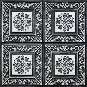 Faux Antique Silver Ceiling Tile Design 203