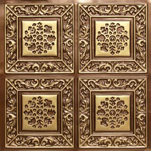 Faux Antique Brass Ceiling tile Design 203