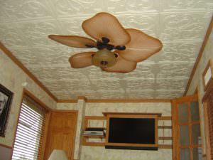 White Ceiling Tile Design 204 Installed