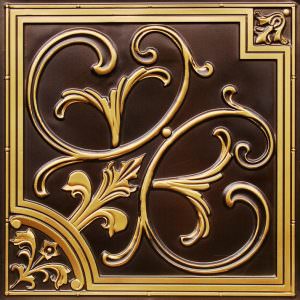 Faux Antique Brass Ceiling Tiles Design 204