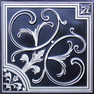 Faux Antique Silver Ceiling Tile Design 204