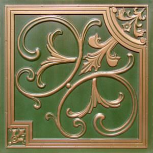 Faux Patina Copper Ceiling Tile Design 204