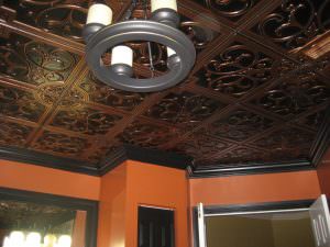 Faux Antique Copper Ceiling Tile Design 204