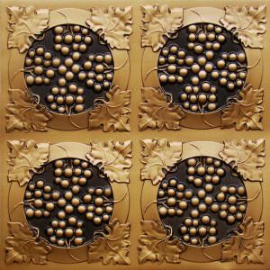Faux Antique Gold Grape Leaves Design 214