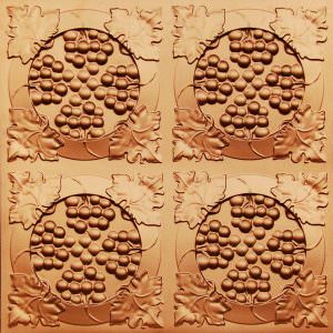 Faux Copper Grape Leaves Ceiling Tlies Design 214