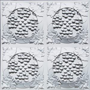 Faux Silver Vinyl Ceiling Tile Design 214