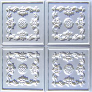 Faux Silver Ceiling Tile Design 130