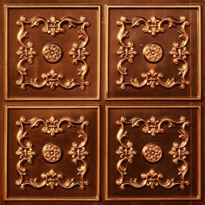 Faux Antique Copper Design 130 Ceiling Tiles