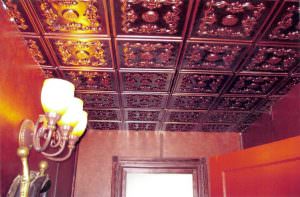 Faux Antique Copper Design 130 Ceiling Tiles