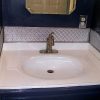 Faux Silver WC-20 Sink PVC Backsplash