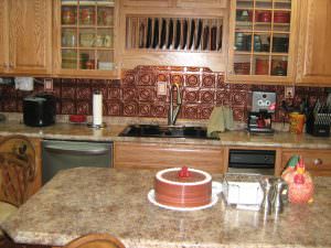 Faux Copper Ceiling Tile Design 128