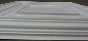 White PVC Ceiling Tile Side View Design 222