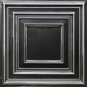 Faux Antique Silver Grid Ceiling Tile Design 222
