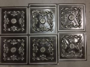 Antique Silver Plastic Ceiling tile Design 130