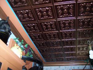 Antique Copper Plastic Ceiling tile Design 130