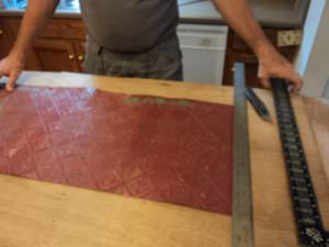 Kitchen Backsplash Glue Up PVC