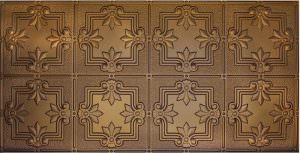 Faux Brass Glue Up Ceiling Panel 2x4 Design AA 321
