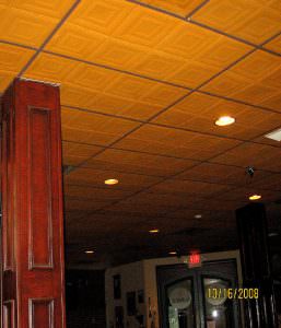 Design AA 320 Glue Up Ceiling Tile Installed in Grid