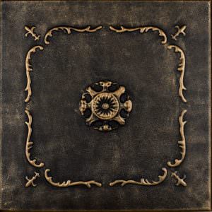 Black Brass Styrofoam Painted Ceiling Tile R 43
