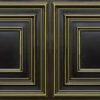 Faux Antique Brass 2x4 Ceiling Tile Design 8222