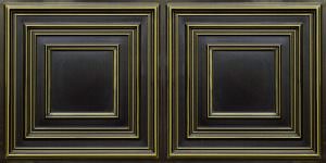Faux Antique Brass 2x4 Ceiling Tile Design 8222