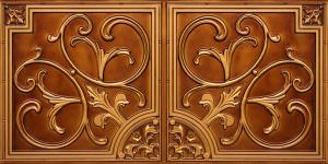 Brushed Faux Gold Ceiling Tile Drop In Design 8204