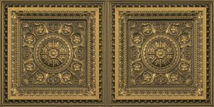 Faux Antique Brass Ceiling Tile Design 8223
