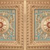 Faux Gold Sky Blue Red Design 8223