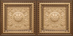 Faux Antique Gold Design 8223 Ceiling Tile