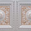 Faux Silver Gold Design 8223 Ceiling Tile