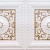 White Pearl Gold Design 8223 Ceiling Tile