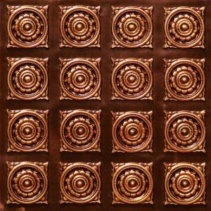 Faux Antique Copper Ceiling Tile Design 128