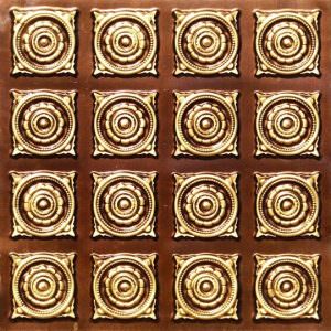 Faux Antique Brass Ceiling Tile Design 128