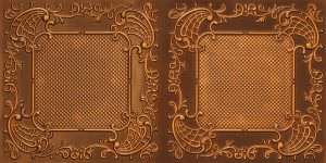 Faux Antique Gold Plastic Vinyl Ceiling Tile Design 8269