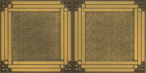 Faux Antique Brass Ceiling Tile Design 8209