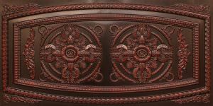 Faux Antique rosewood Glue Up PVC Ceiling Tile Design 8272