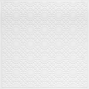 White Matt Ceiling Tile Border Design F-3