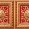 Gold Red Grid Ceiling Tile Design 8223