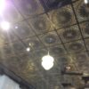 Design 240 Antique Gold Grid Ceiling Tile Installed